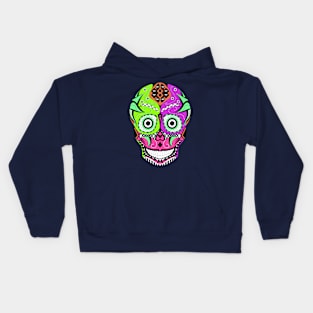 skull candy with smiley death in wild Kids Hoodie